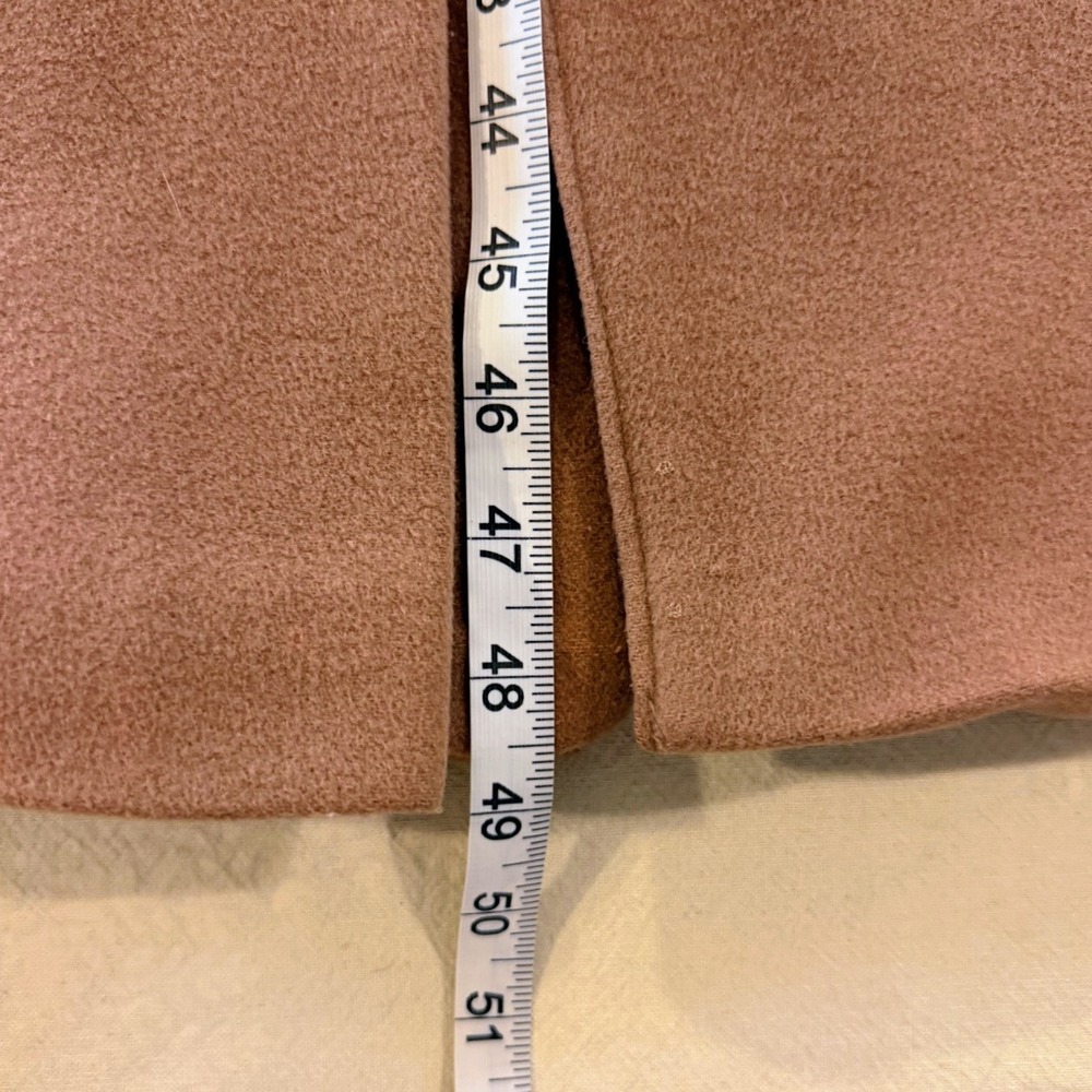 STEILMANN Mohair Cashmere Virgin Wool Long Coat Womens M Camel Brown - Picture 11 of 16